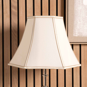 Millie Cream Silk Mix Bowed Hexagon Lampshade