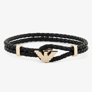 Emporio Armani Gold-Tone Leather ID Bracelet EGS3321710