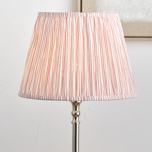 Jenson Cinnamon Stripe Mushroom Pleat Tapered Lampshade