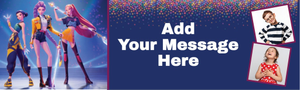 KPop Party Banner - Demon Hunters Theme - Add Text &amp; 2 Photos