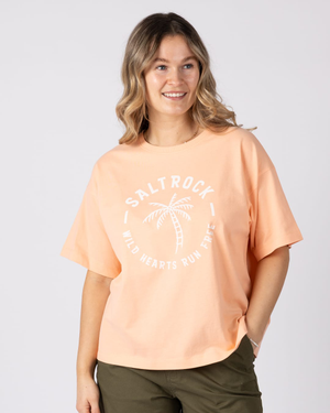 Run Free Womens Short Sleeve Tee in Light Pink