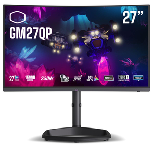 Cooler Master GM27QP 27" 2560x1440 240Hz HDMI DP Curved 1ms Gaming Monitor