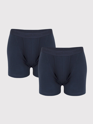 Navy Cotton Stretch Boxer Shorts (2 pair pack)