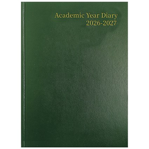 5 Star Academic Diary Week To View A4 Green 2026-2027 KF3A4AGN26