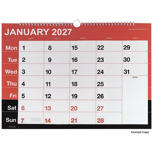 Unbranded Wirebound Month To View Calendar A3 2027 KFYC2327