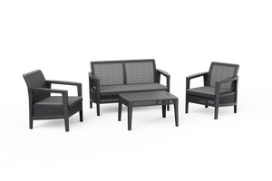 Atlas Linea 4 Seater Lounge Set - Graphite