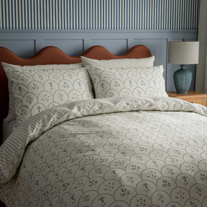 Summer Scallop Duvet Cover SET, Indigo