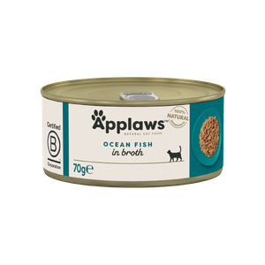 Applaws Adult Cat Food in Broth Tins (Ocean Fish) 24x70g