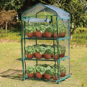 Sprouting 3 Tier Mini Greenhouse with PVC Cover I 69cm x 49cm x 125cm