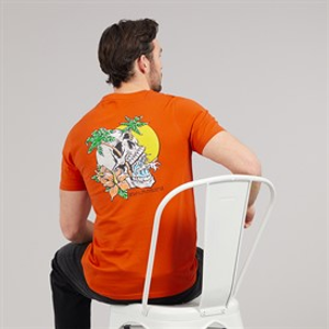 Onfire Mens Skull T-Shirt Rust