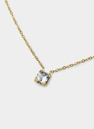 Vendetta Claw Stone Necklace - 18K Gold Plated