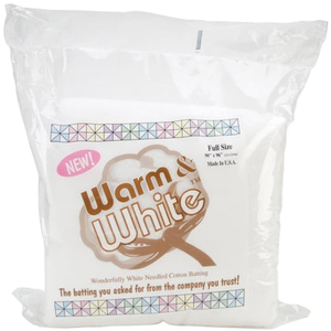 Warm & White Cotton Batting - Full Size