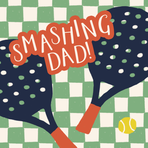 Smashing Dad Illustrated Padel Rackets Card