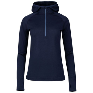 Womens Första Merino Blend Long Sleeve Hoodie Baselayer (Navy)