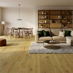 190mm Engineered Brushed and Matt Lacquered Charnwood Natural Oak Click Wood Flooring 2.888m²