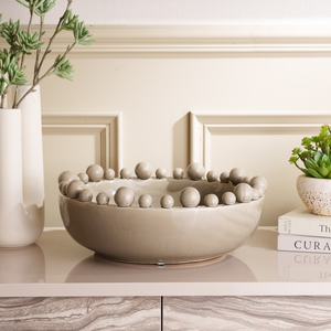 Bobble Edged Bowl - Cream