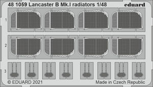 Eduard ED481059 1:48 Avro Lancaster B Mk.I radiators