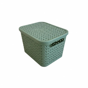 Medium Urban Store Plastic Storage Basket with Lid