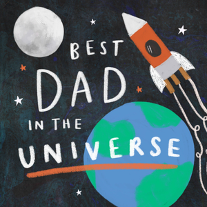 Moonpig Best Dad In The Universe Illustrated Rocket Father's Day Card