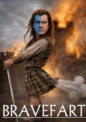Bravefart Funny Warrior Photo Upload Face Swap Card
