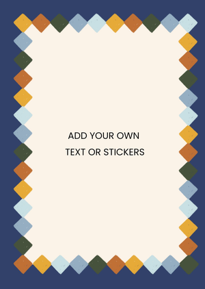 Geometric Border Design Your Own Personalised Father's Day Card