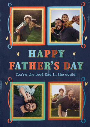 You're The Best Dad In The World Photo Upload Father's Day Card