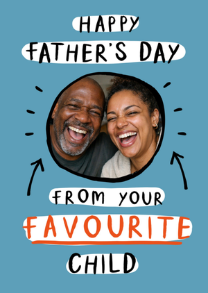 From Your Favourite Child Photo Upload Father's Day Card