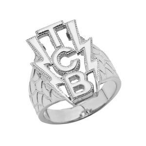 Taking Care Of Business (TCB) Men's Ring In Sterling Silver
