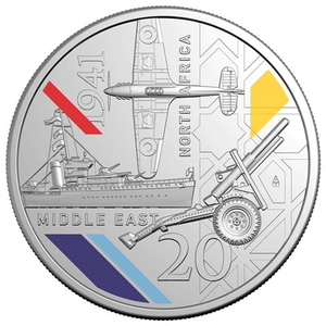 Ra Mint - 20c Unc. Coin 1941: Service Amid Strife North Africa & Middle East