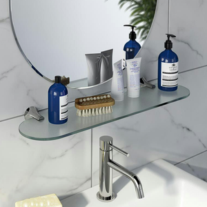 Accents 530mm Round Contemporary Glass Shelf