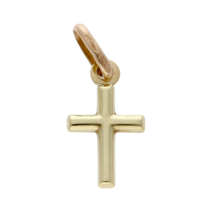 Pre-Owned 9ct Yellow Gold Lightweight Hollow Cross Charm Pendant
