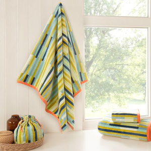 GEO STRIPE BLUE Hand Towel