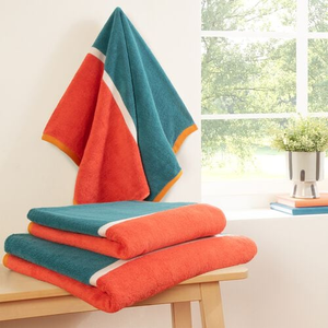 COLOUR BLOCK  TEAL Bath Towel