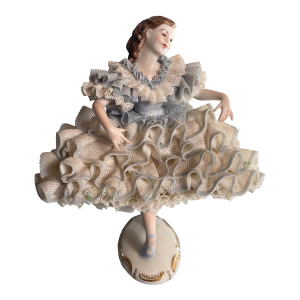 Vintage Dresden Porcelain Art Lace Dancer by Müller Volkstedt