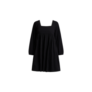 Long Sleeve Babydoll Dress - Ambrose Black (XXL)