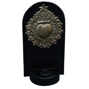 Candle Holder With Milagro Heart