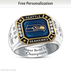 Seattle Seahawks Super Bowl LX Personalized Ring
