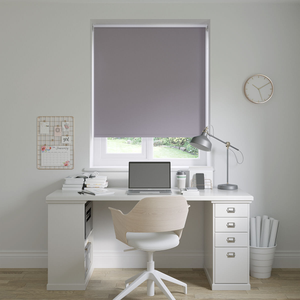 No Drill Libra Sloe Lilac Roller Blinds: 884mm x 1200mm Recess