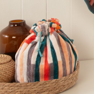GEO STRIPE TEAL Wash Bag