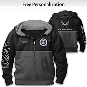 U.S. Air Force Personalized Men's Hoodie Size Large