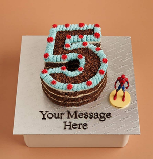 Spiderman Number Cake