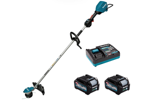 Makita 40v XGT Brushless Line Trimmer - 2 Batteries & Charger - UR003GD202