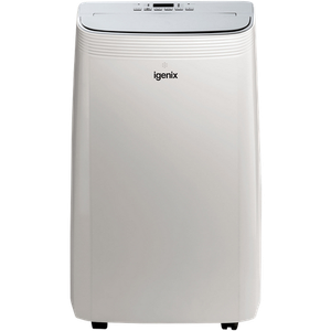 Igenix 9000 BTU 4- in-1 Portable Air Conditioner for Small Rooms Self-evaporating 4-in-1 unit with cooling  heating  fan and dehumidifier