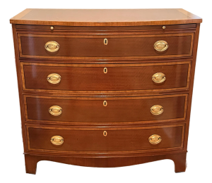 Baker Four Drawer Georgian Style Bowfront Chest