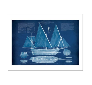 Antique Ship Blueprint III