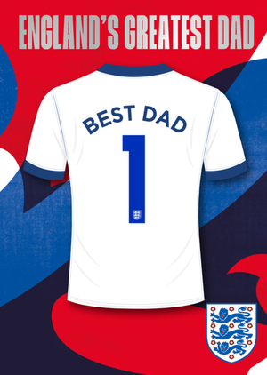 England's Greatest Dad Football Shirt Card