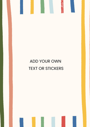 Striped Border Design Your Own Personalised Father's Day Card