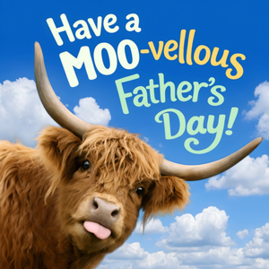 Moonpig Have A Moo-Vellous Father's Day Highland Cow Card
