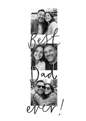 Best Dad Ever Elegant Photo Upload Father's Day Card