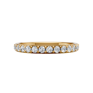 Round Lab Diamond Eternity Wedding Band Ring in 14Kt Yellow Gold (L 1/2 (UK))